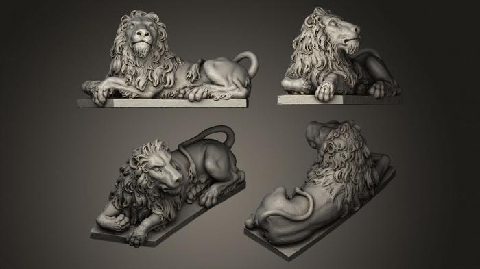 Figurines lions tigers sphinxes (STKL_0070) 3D model for CNC machine